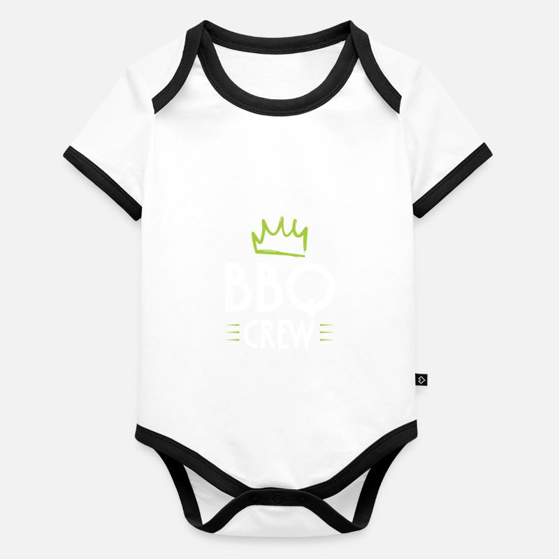 Équipe de barbecue Body Bébé bio contrasté manches courtes