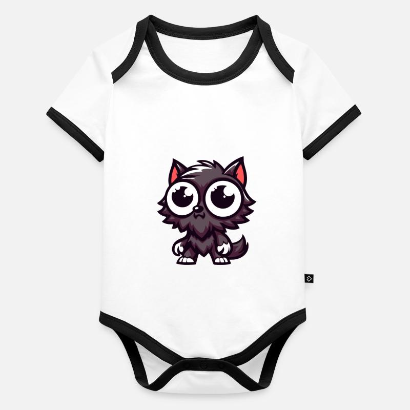 Baby-Werwolf Baby Bio-Kurzarm-Kontrastbody