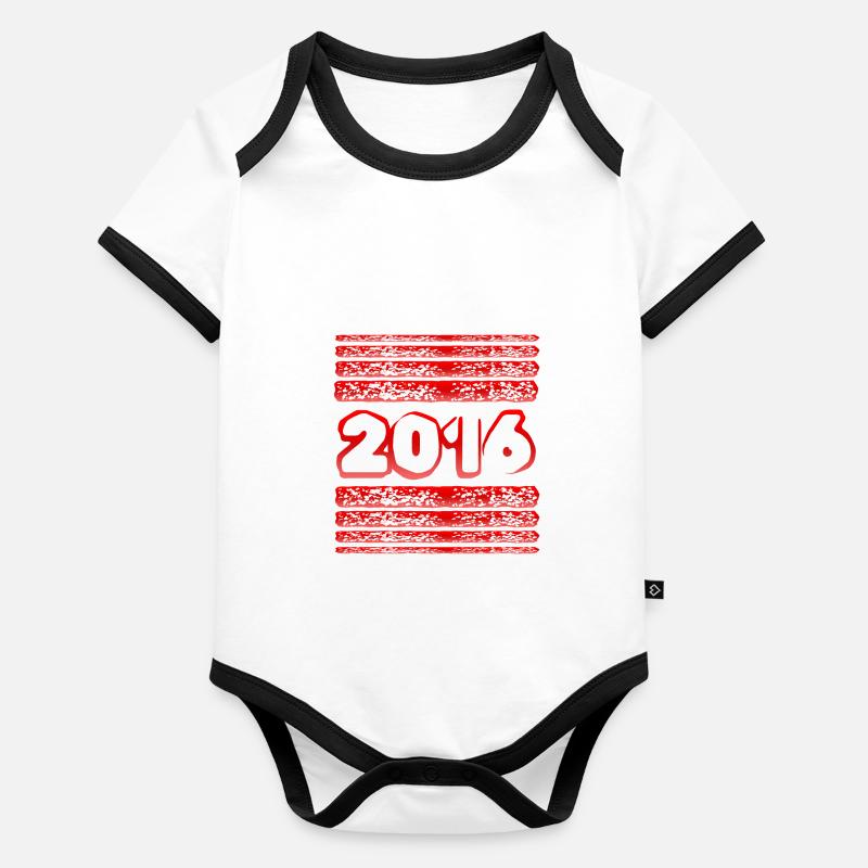2016 Body Bébé bio contrasté manches courtes