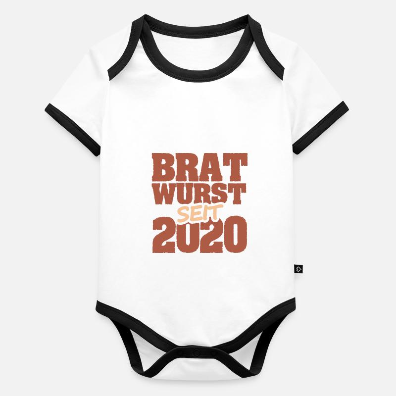 Barbecue 2020 Baby Bio-Kurzarm-Kontrastbody