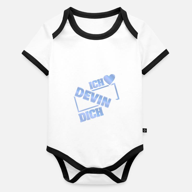 Devin Body Bébé bio contrasté manches courtes