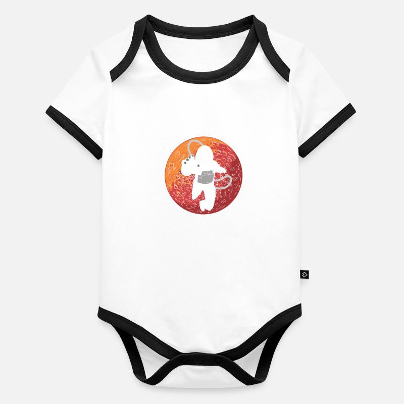 Chemise astronaute spatial Mars Body Bébé bio contrasté manches courtes