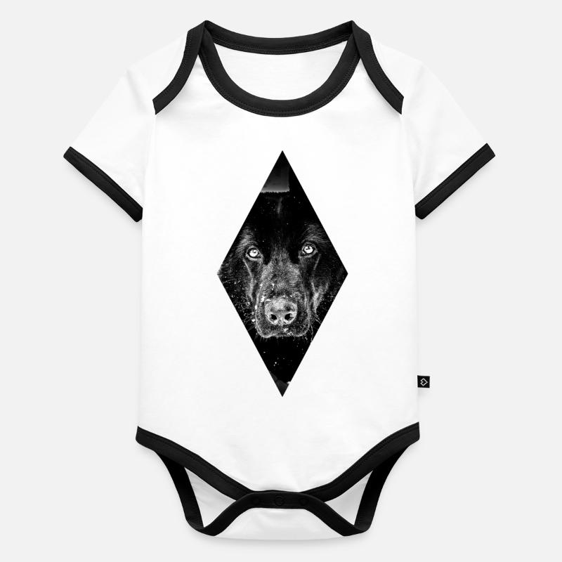 berger allemand Body Bébé bio contrasté manches courtes