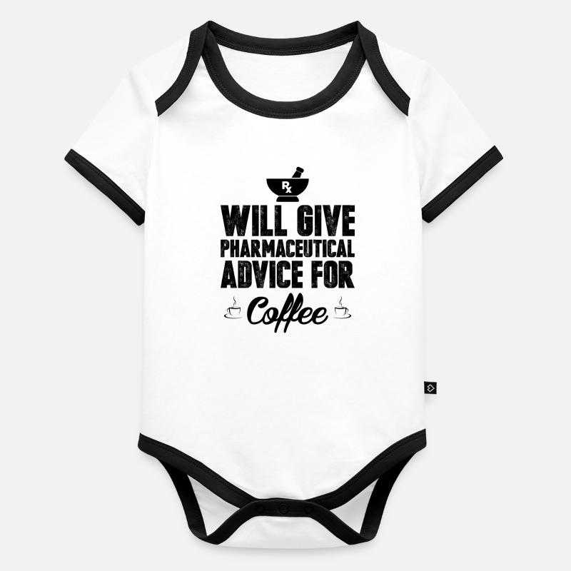 Pharmacist coffee | Pharmacy pharmacists gift Organic Baby Contrasting Bodysuit