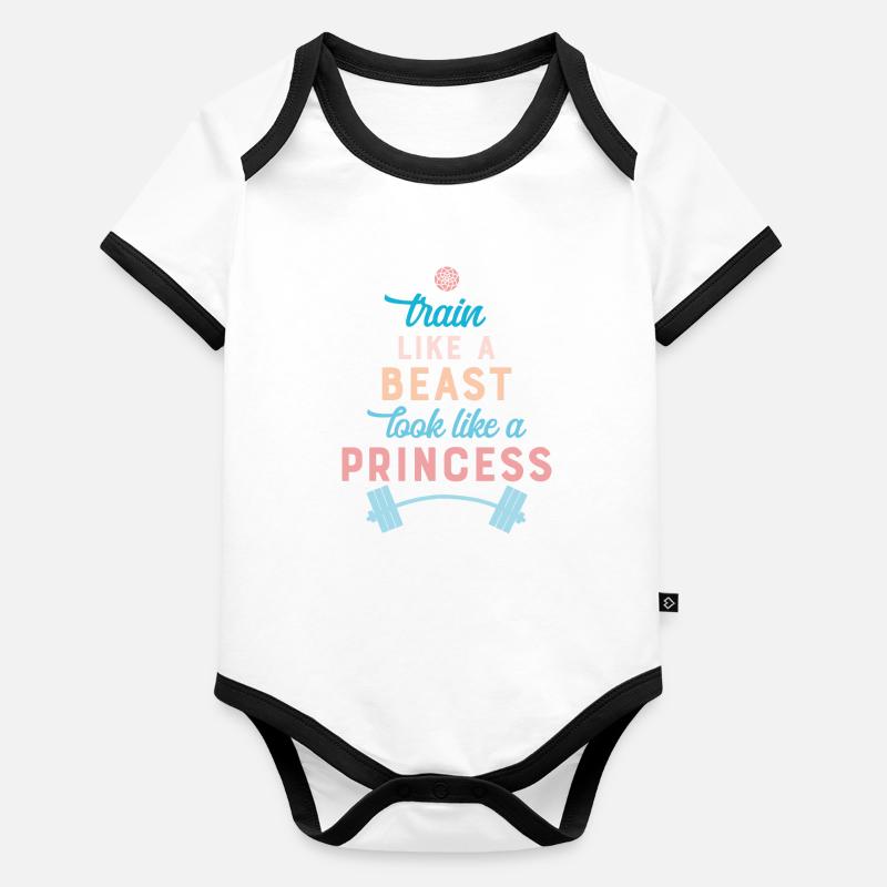 Remise en forme Body Bébé bio contrasté manches courtes