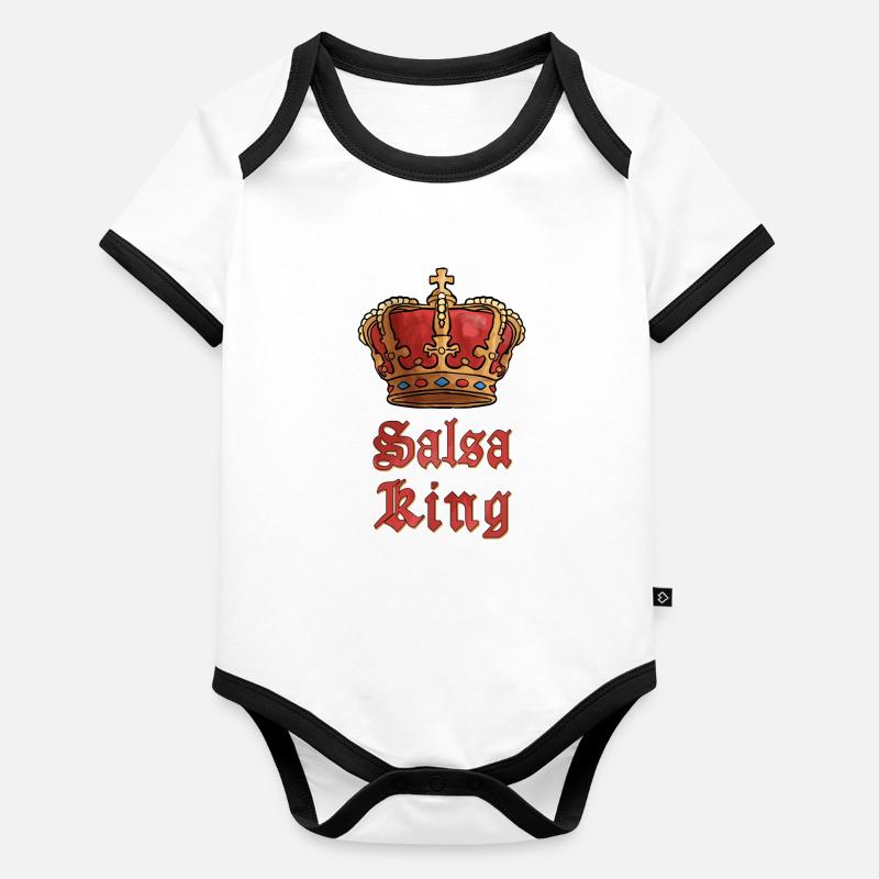 Salsa King Paar Matching Baby Bio-Kurzarm-Kontrastbody