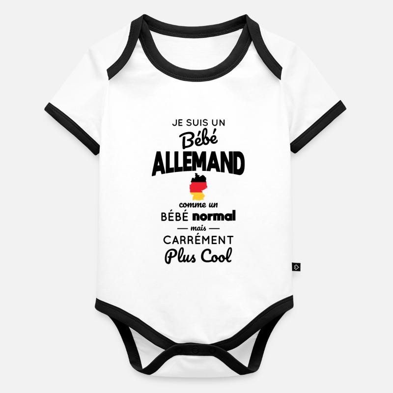 Bébé Allemand comme un Bébé normal mais plus Cool Body Bébé bio contrasté manches courtes