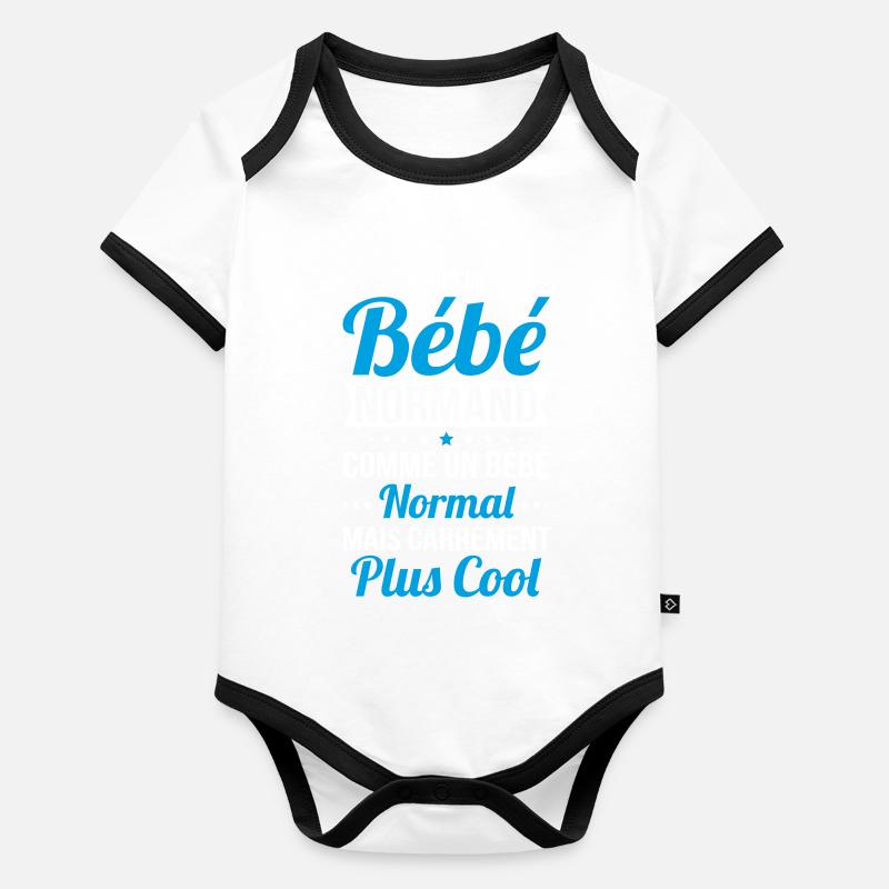 Bébé Normand comme un Bébé normal mais plus Cool Body Bébé bio contrasté manches courtes