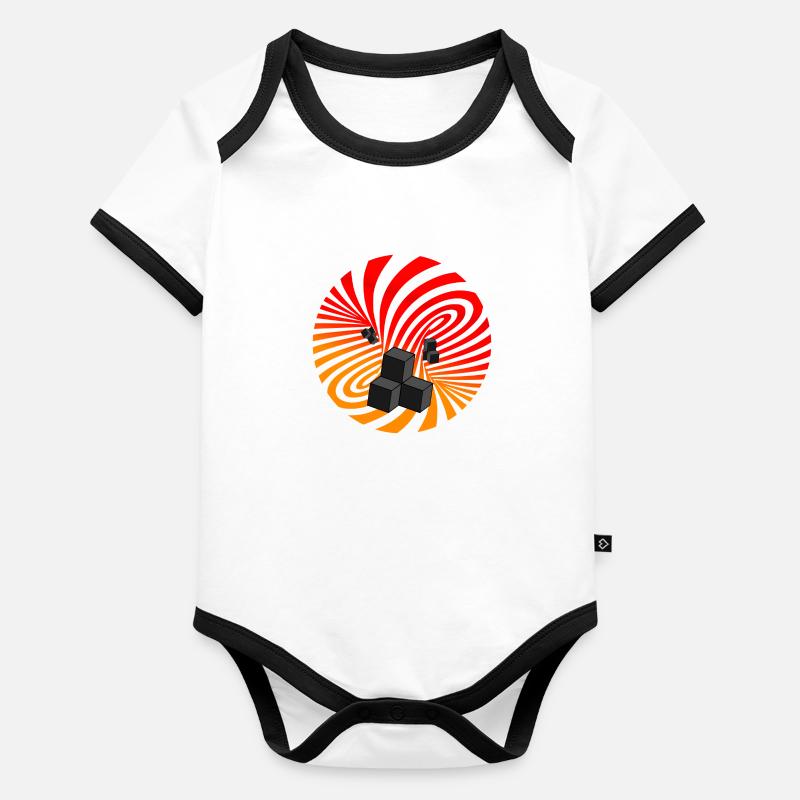 Spirale Body Bébé bio contrasté manches courtes