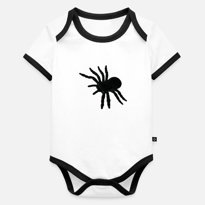 Spider Web, Spider Web, Spider Phobia, Disgusting Gift Organic Baby Contrasting Bodysuit
