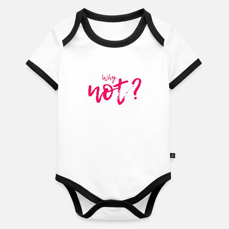 POURQUOI PAS? Body Bébé bio contrasté manches courtes