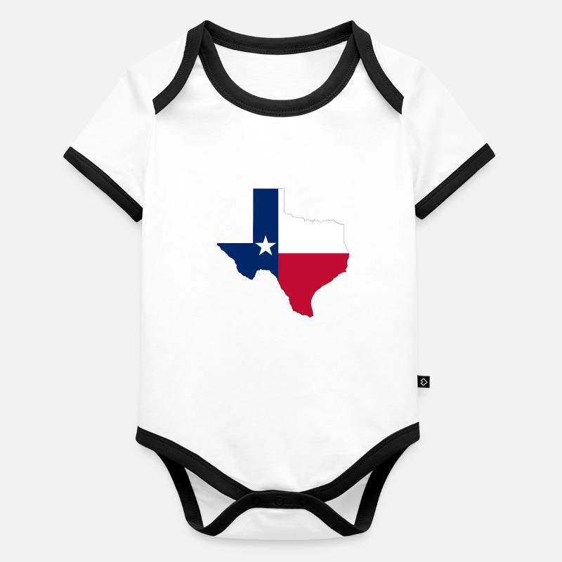 Texas Body Bébé bio contrasté manches courtes