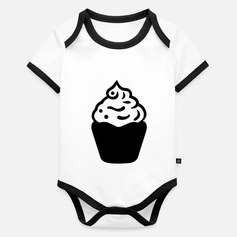 cupcake Body Bébé bio contrasté manches courtes