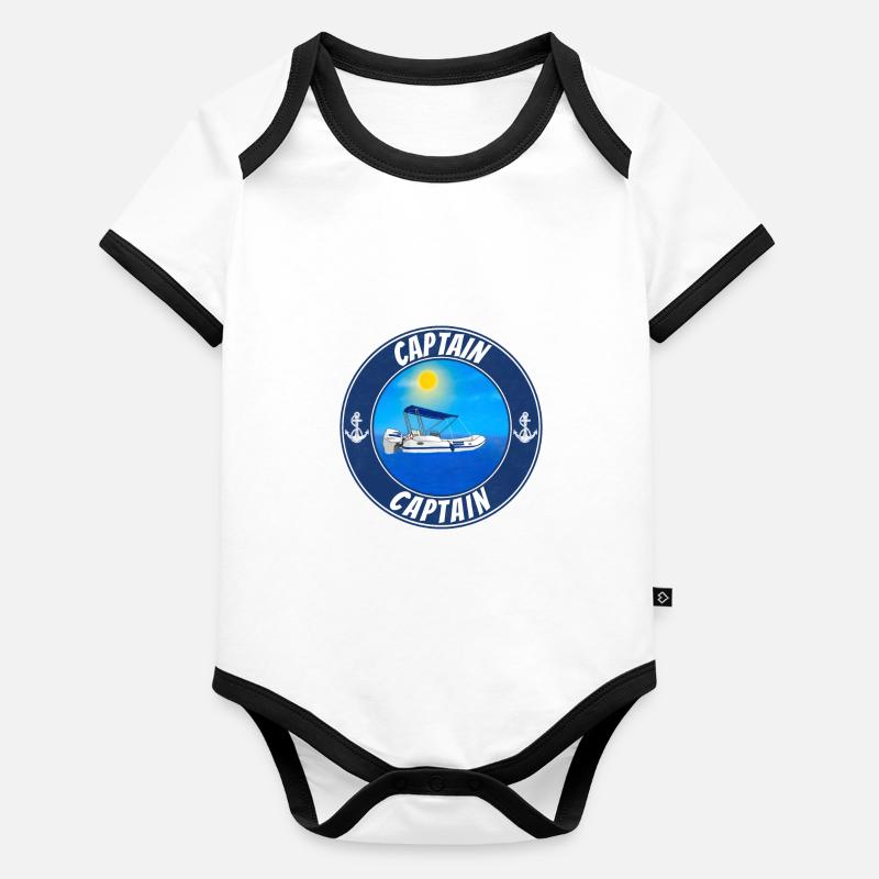 Captain Boat Organic Baby Contrasting Bodysuit