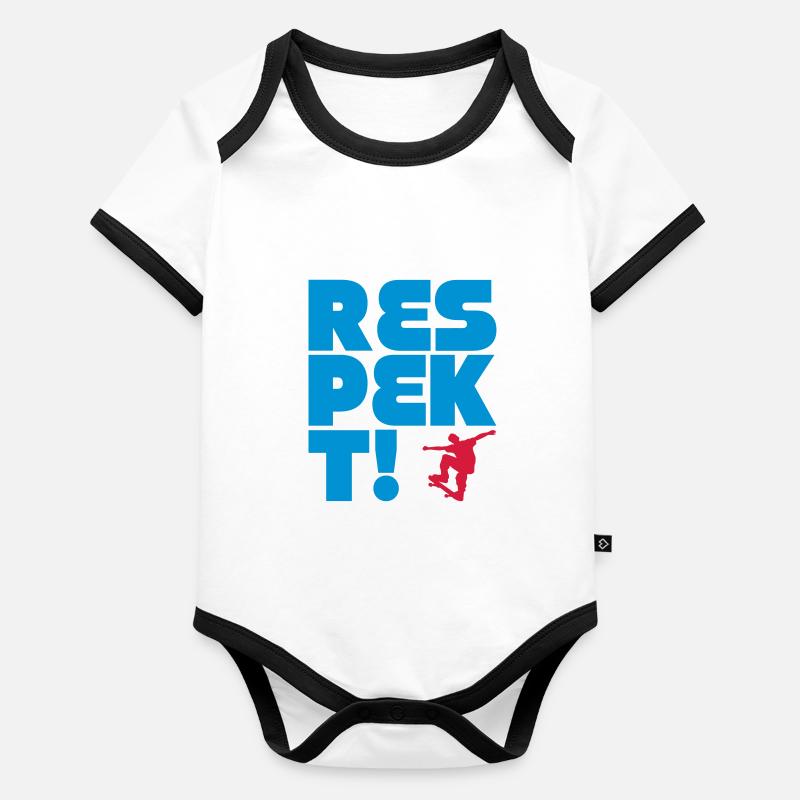 respect skateboard Organic Baby Contrasting Bodysuit