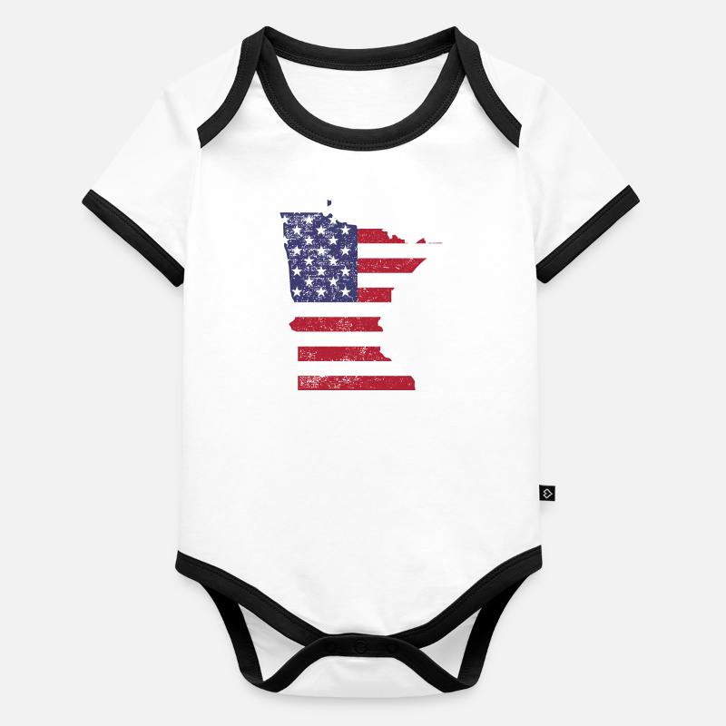 Minnesota Baby Bio-Kurzarm-Kontrastbody