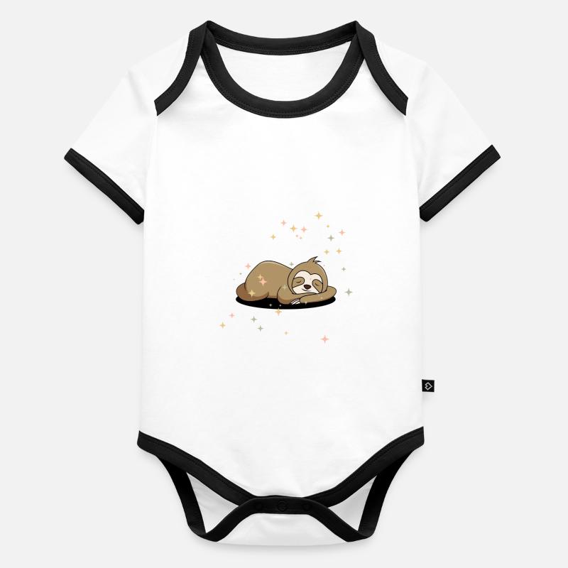 Sloth Dream Organic Baby Contrasting Bodysuit