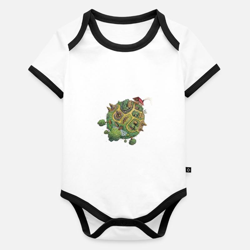 Planet Hortus - green planet Organic Baby Contrasting Bodysuit