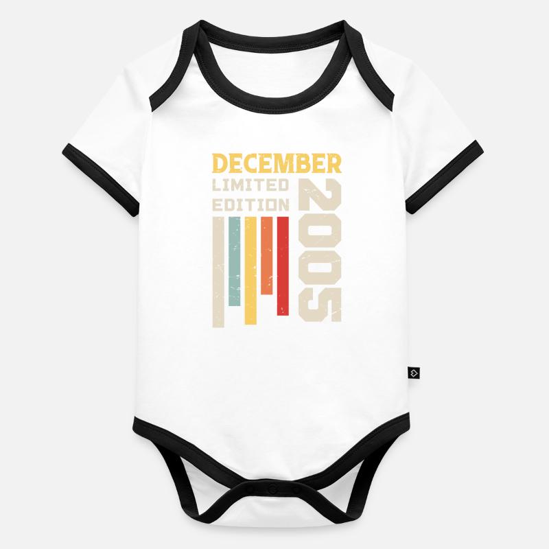 December 2005 - December 2005 Birthday Gift Organic Baby Contrasting Bodysuit