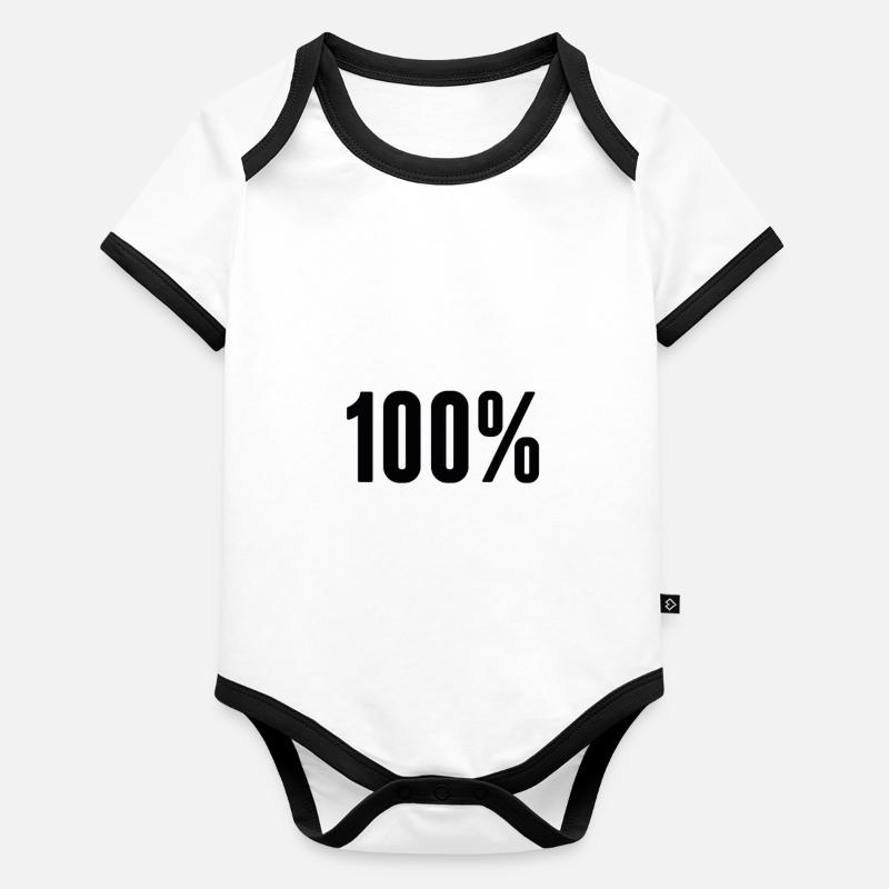 Prozent Baby Bio-Kurzarm-Kontrastbody
