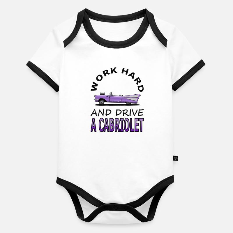 Cabriolet drive Cabriolet driver saying gift Organic Baby Contrasting Bodysuit