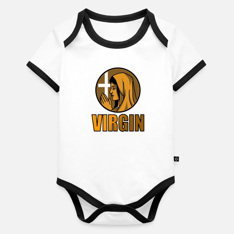 Né comme Vierge Horoscope Astrologie Cadeau Body Bébé bio contrasté manches courtes