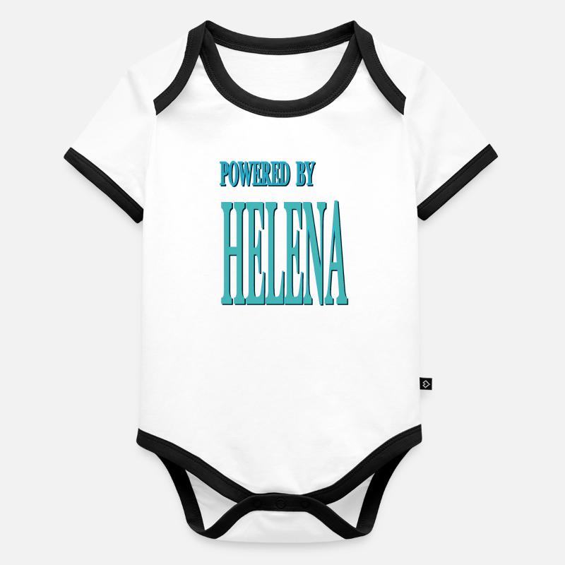 Ich heiße Helena ich bin Helena Geschenkidee Baby Bio-Kurzarm-Kontrastbody