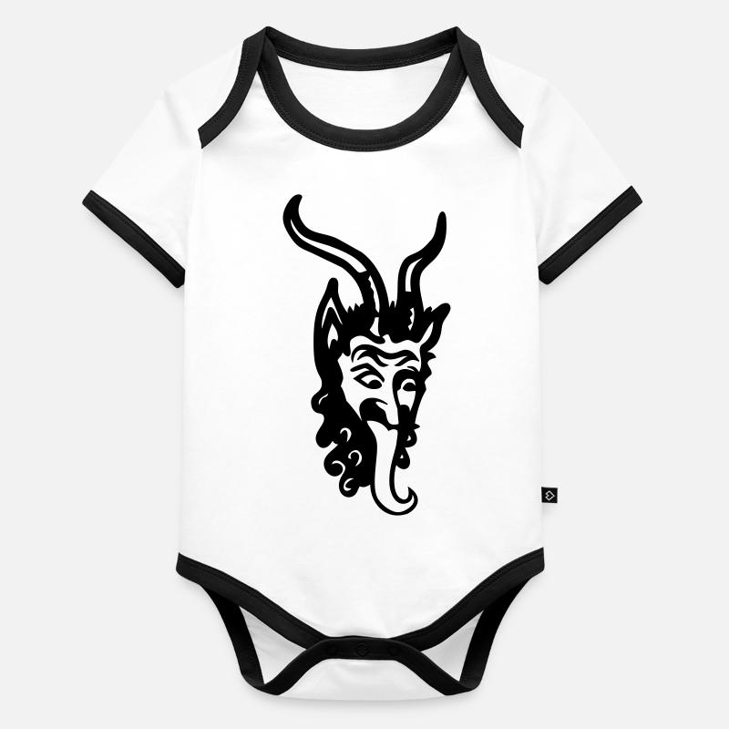 Krampus Baby Bio-Kurzarm-Kontrastbody