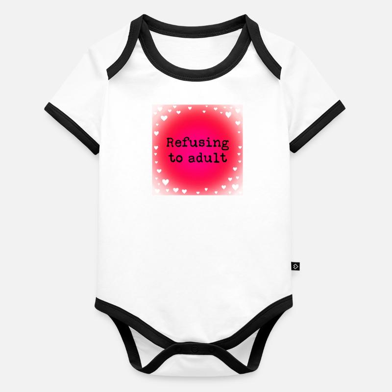 Refusing to adult Organic Baby Contrasting Bodysuit