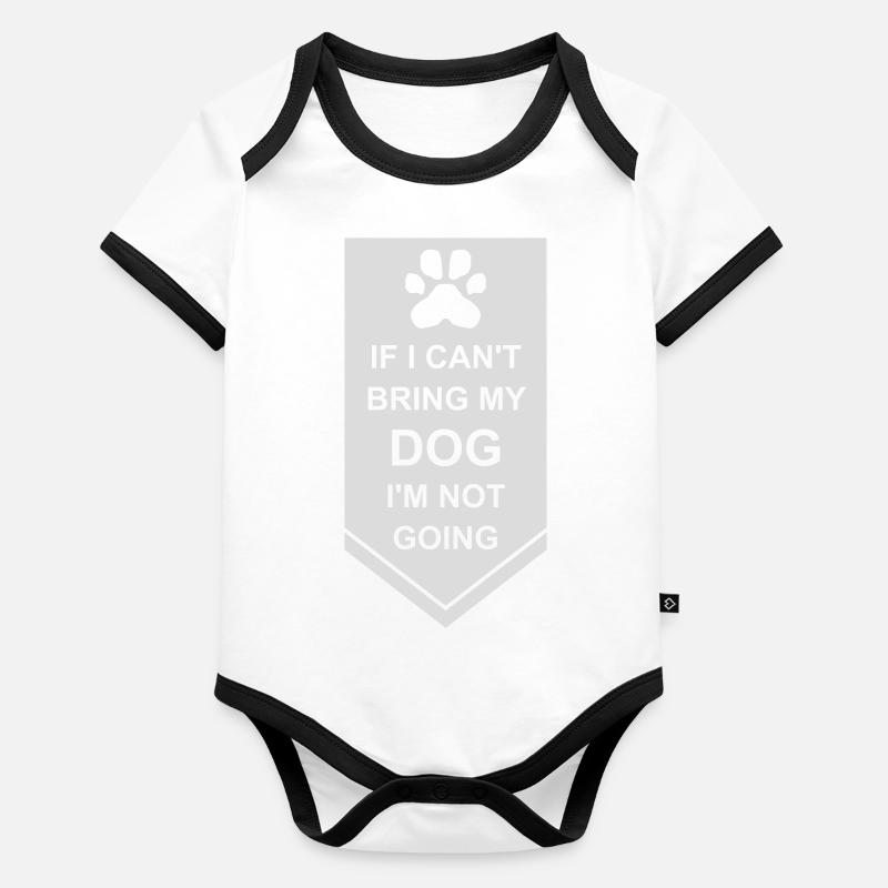 Citation Apportez mon chien Body Bébé bio contrasté manches courtes