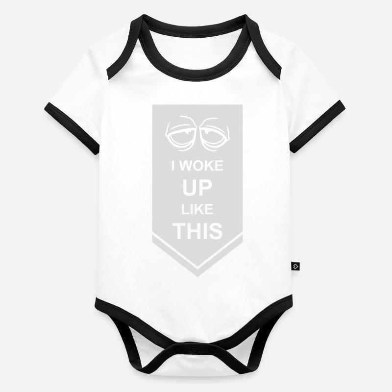 woke up like this Baby Bio-Kurzarm-Kontrastbody