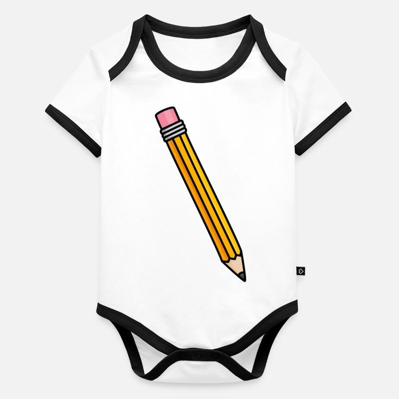 Bleistift Baby Bio-Kurzarm-Kontrastbody