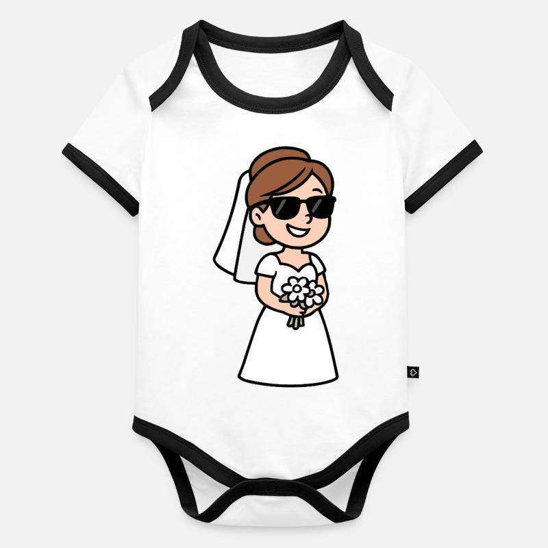 Bride Comic Organic Baby Contrasting Bodysuit