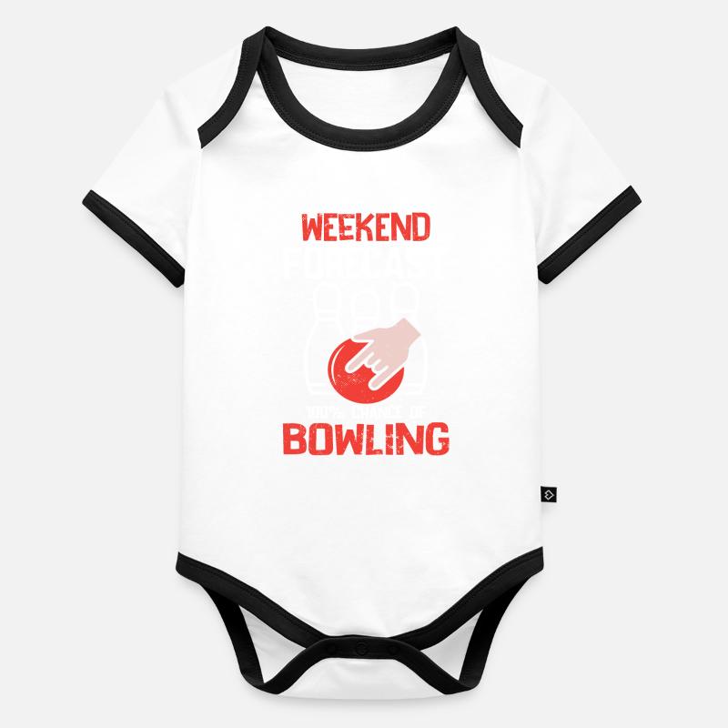 Bowling Bowlingkugel Bowlingbahn Strike Baby Bio-Kurzarm-Kontrastbody