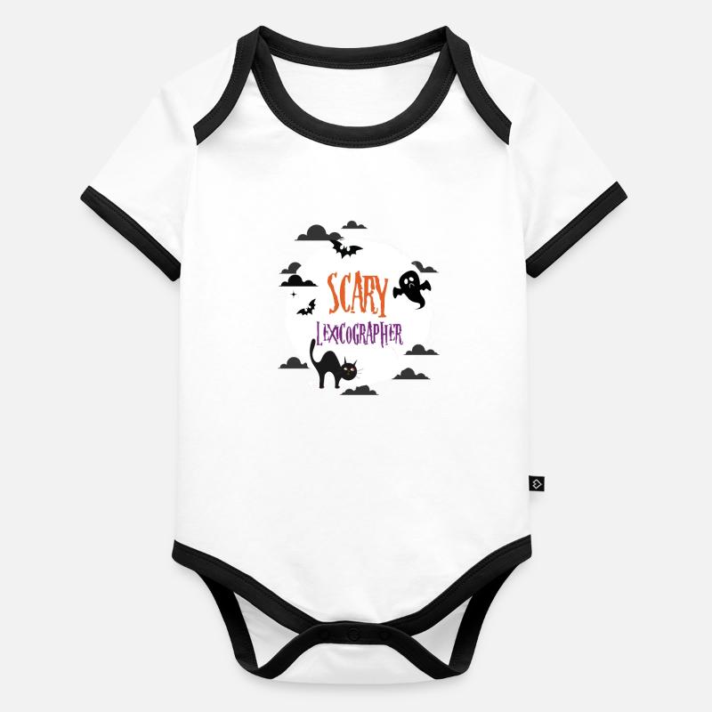 Scary Lexicographer Organic Baby Contrasting Bodysuit