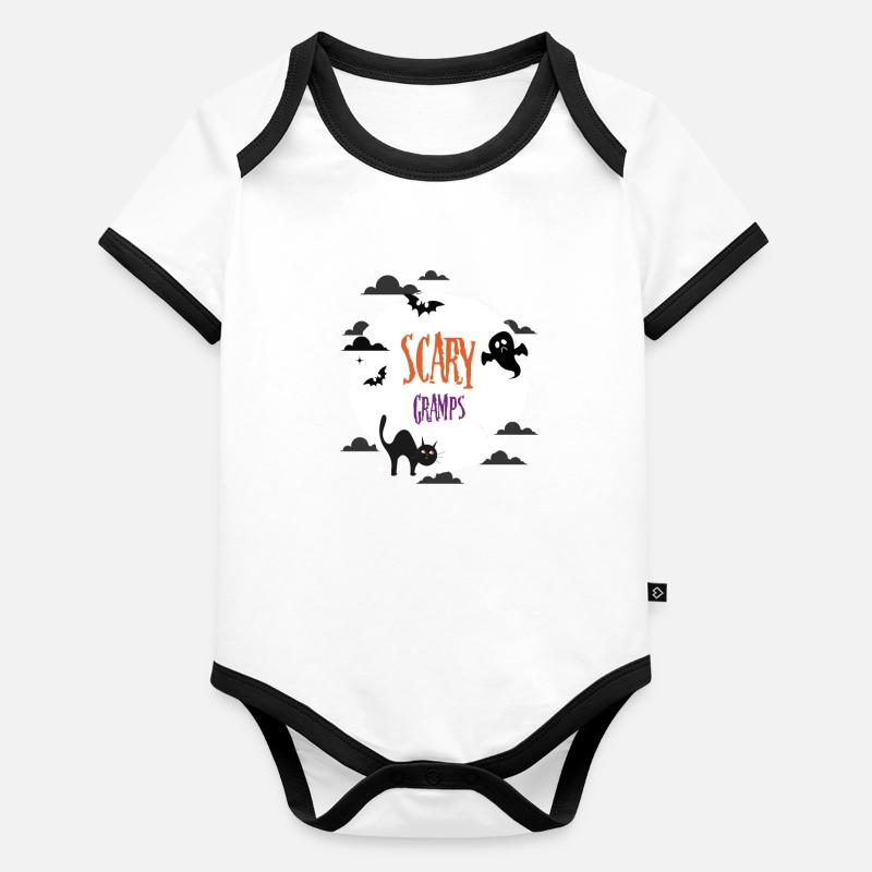 Gramps effrayants Body Bébé bio contrasté manches courtes