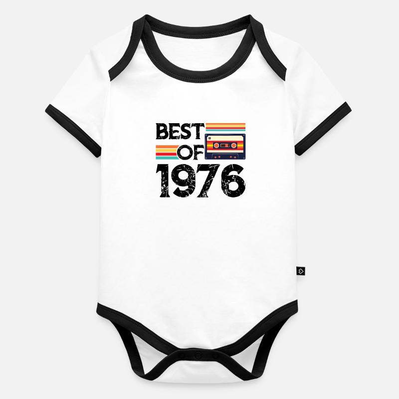 Meilleur de 1976 Body Bébé bio contrasté manches courtes