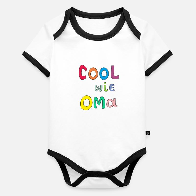 Cool wie Oma Baby Bio-Kurzarm-Kontrastbody