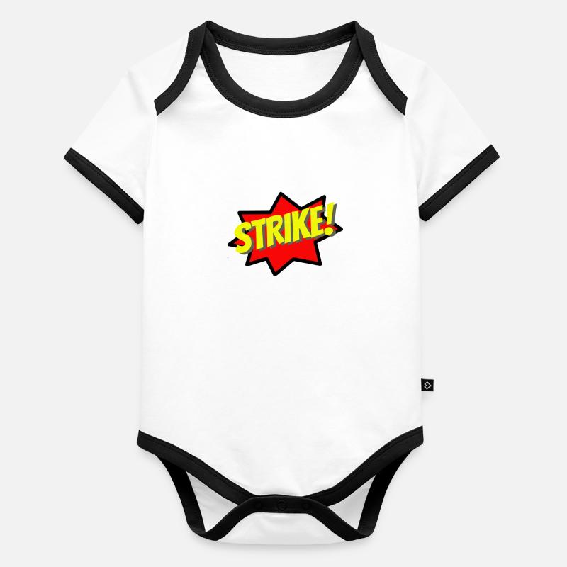 Bowling Strike Baby Bio-Kurzarm-Kontrastbody