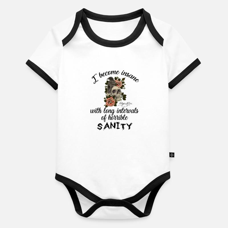 Horrible Sanity | Edgar Allan Poe Organic Baby Contrasting Bodysuit