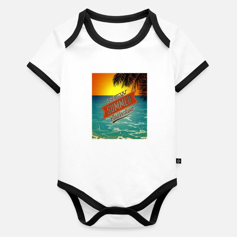 Sommer Cool Zitate Baby Bio-Kurzarm-Kontrastbody
