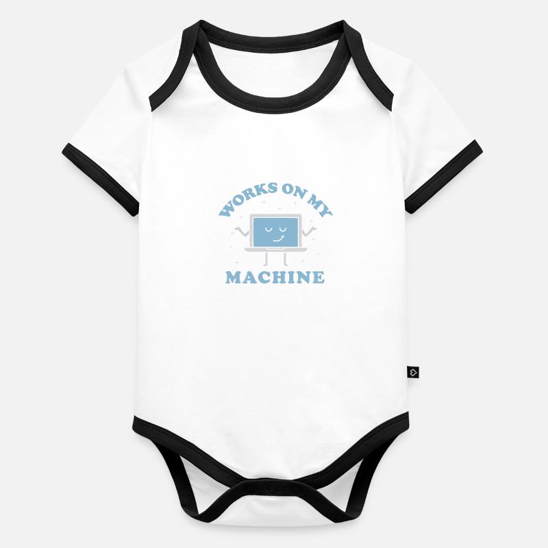 Fonctionne sur ma machine Logiciel de programmation amusant Body Bébé bio contrasté manches courtes