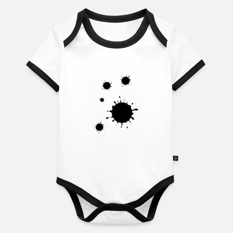 Farbe Baby Bio-Kurzarm-Kontrastbody