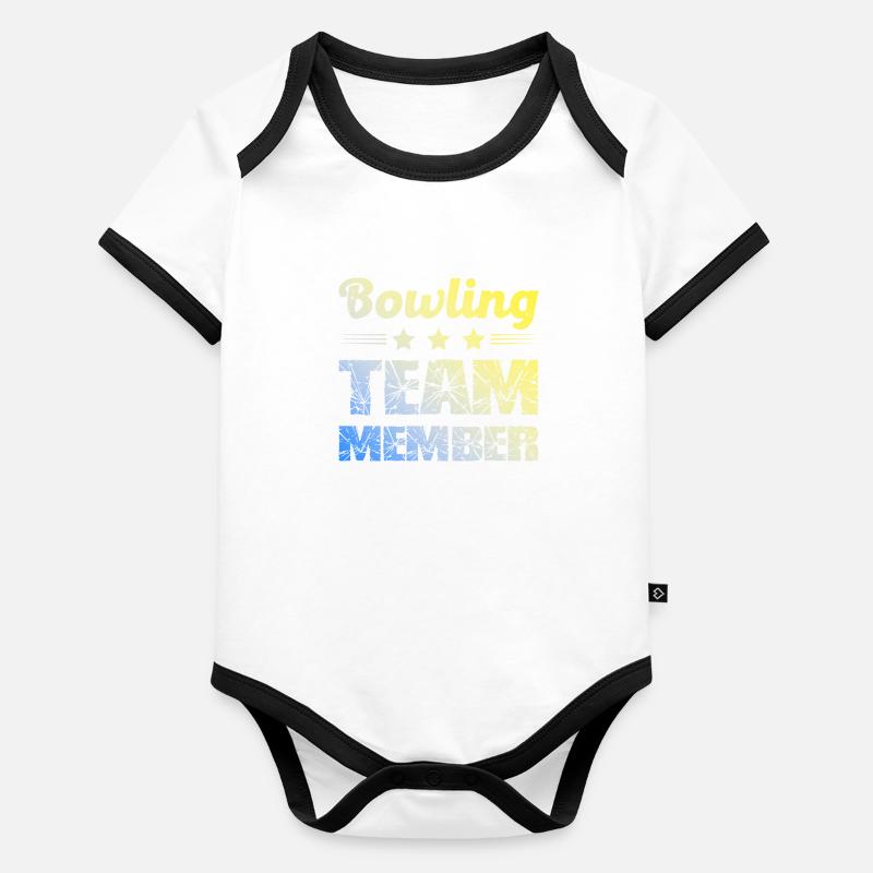 Équipe de bowling Body Bébé bio contrasté manches courtes