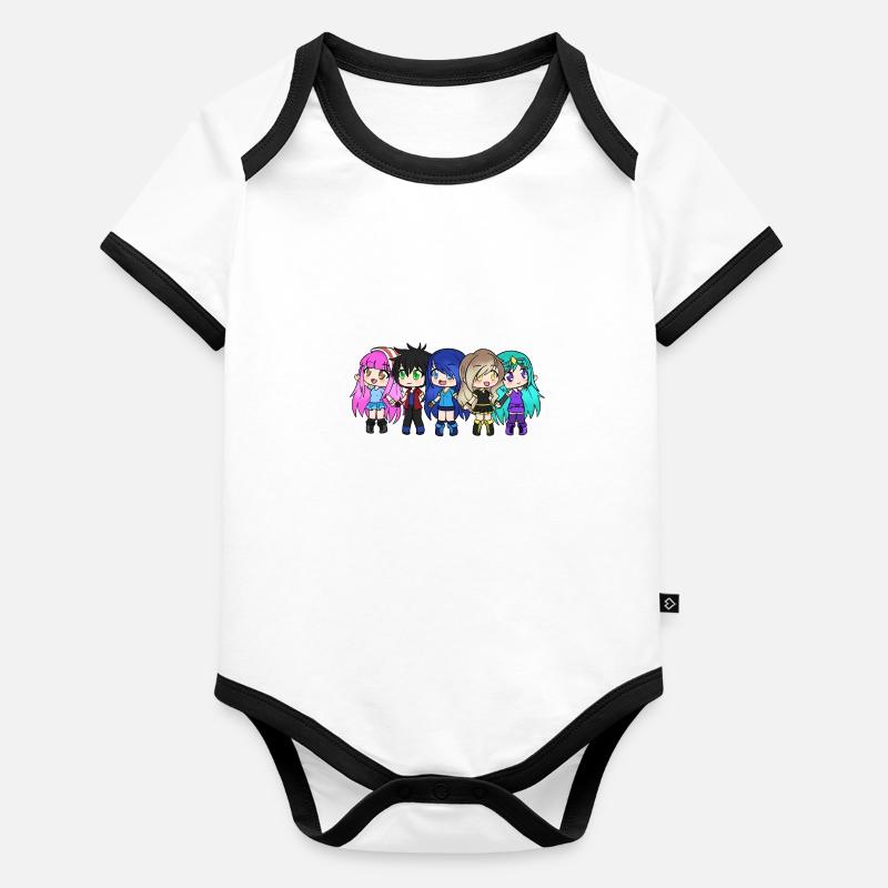 Gacha style Funneh Krew Body Bébé bio contrasté manches courtes