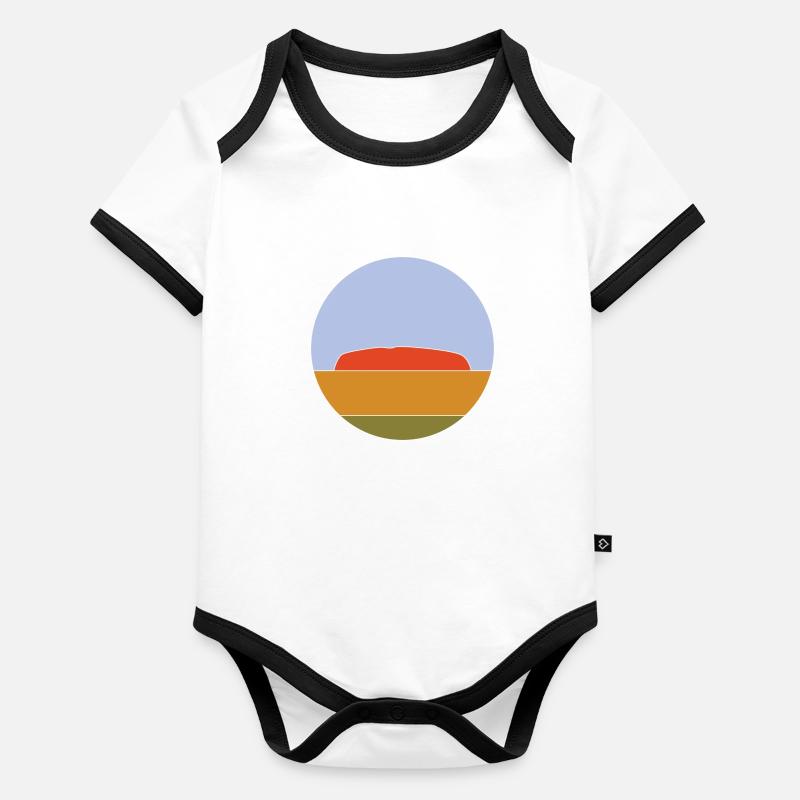 Uluru Body Bébé bio contrasté manches courtes