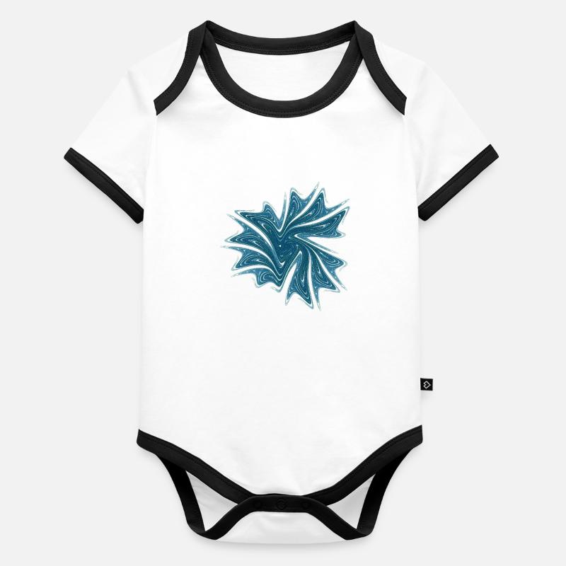 Seestern Seeigel Meerestiere Ozean Chaos 4285oce Baby Bio-Kurzarm-Kontrastbody