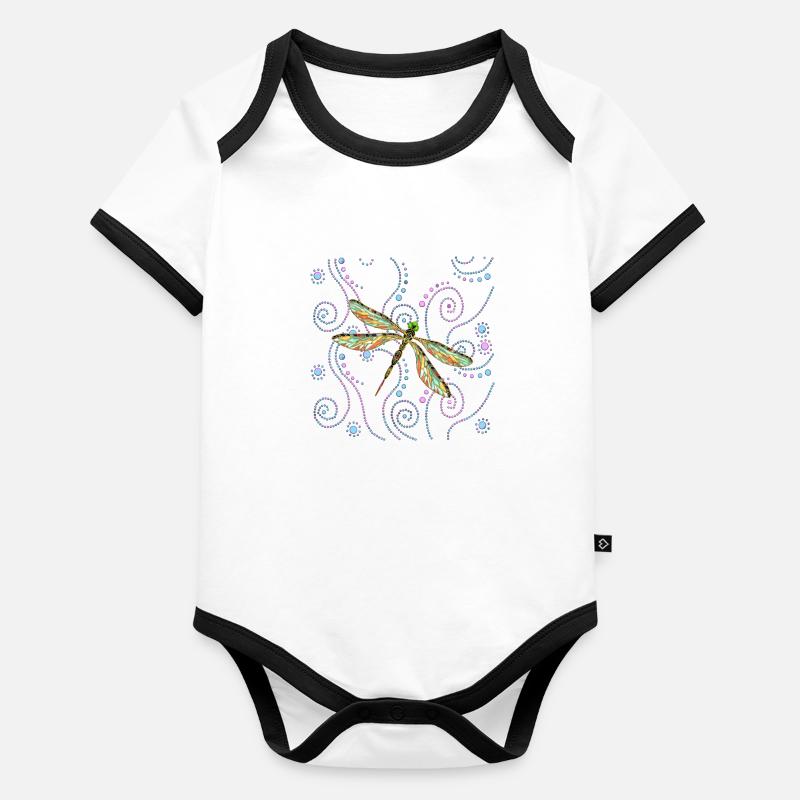 Libelle Baby Bio-Kurzarm-Kontrastbody