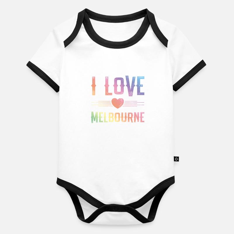 J’adore Melbourne Body Bébé bio contrasté manches courtes