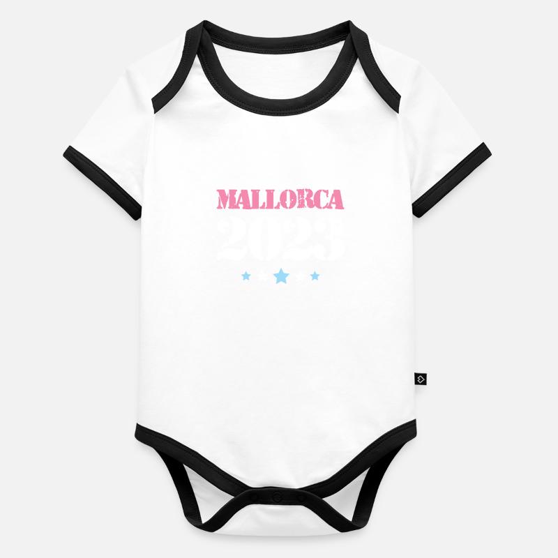 Majorque 2023 Body Bébé bio contrasté manches courtes